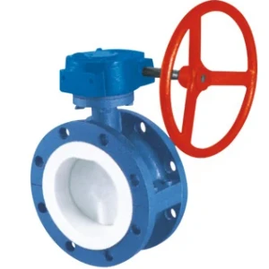 Фланец тип PTFE облицована изцяло флуорна дроселна клапа